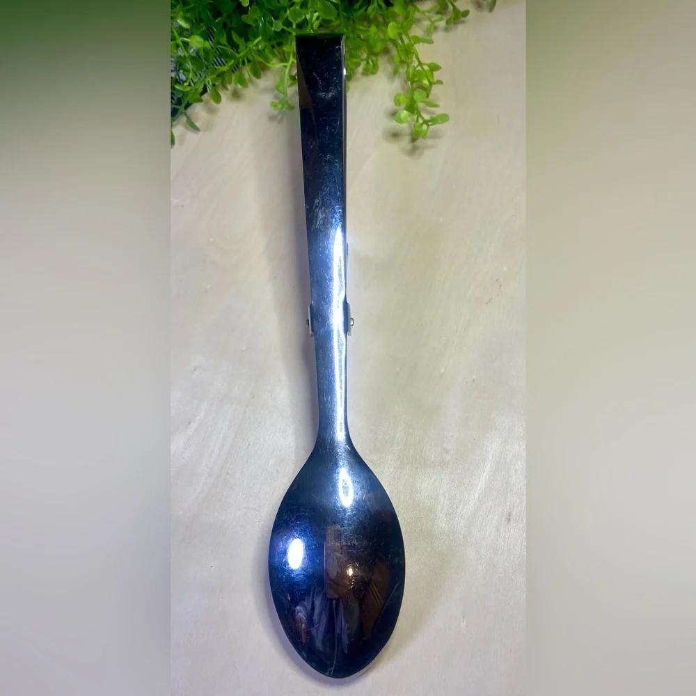 Pampered Chef Large Stainless‎ Double Spoon Serving Tongs